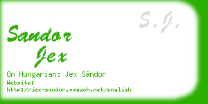 sandor jex business card